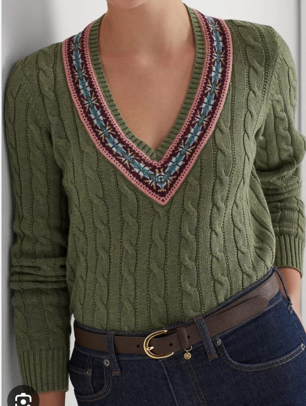 Lauren Ralph Lauren Cable Knit Cricket Sweater